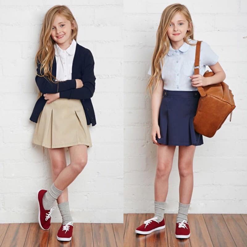 Chân váy xếp li Geogre (size 10-18.5)