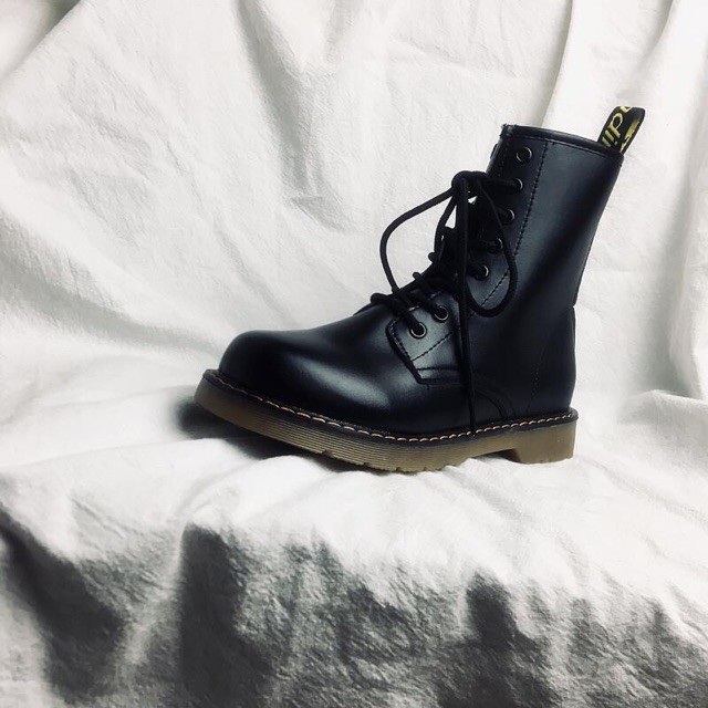 Giày bốt Martins phong cách boots ulzzang nữ cao cổ đế dày