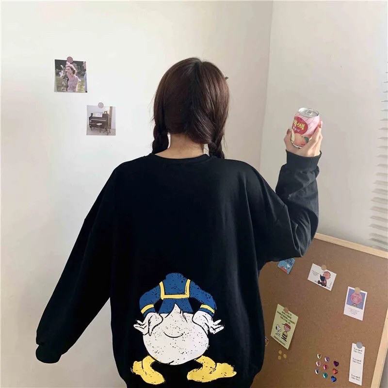 [Straw] Sweater/ Áo hình vịt kèm ghim cài đáng yêu vịt vàng ulzzang