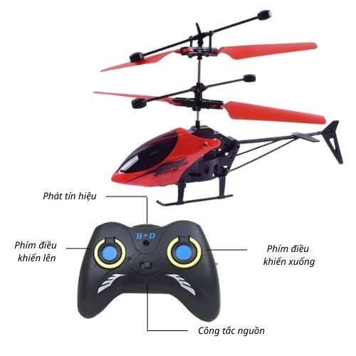 Máy bay điều khiển từ xa, đồ chơi máy bay trực thăng điều khiển từ xa mini chống va đập