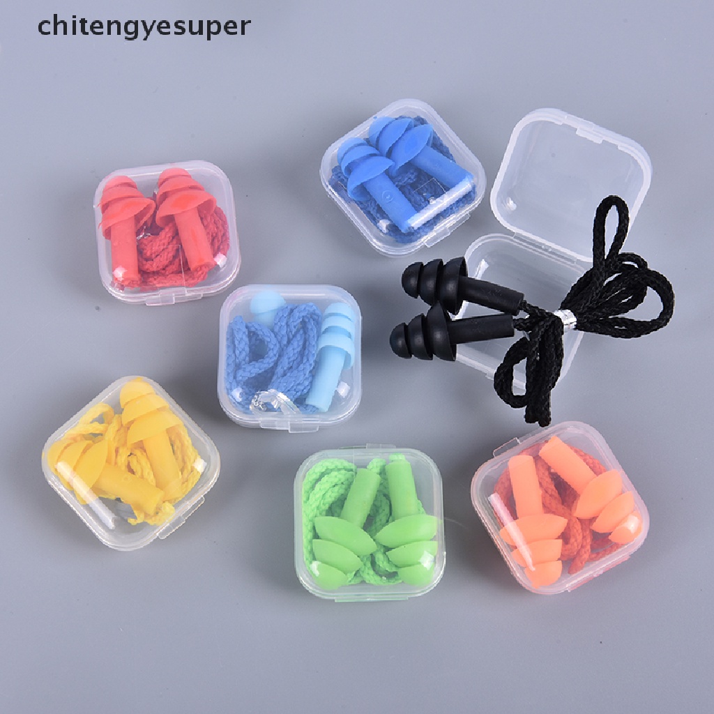 Chitengyesuper Silicone Ear Plugs Sleep Earplugs Noise Reduction Swimm