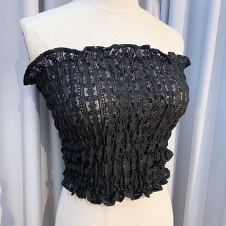 Áo quây ngực phối ren - 1990s tube top