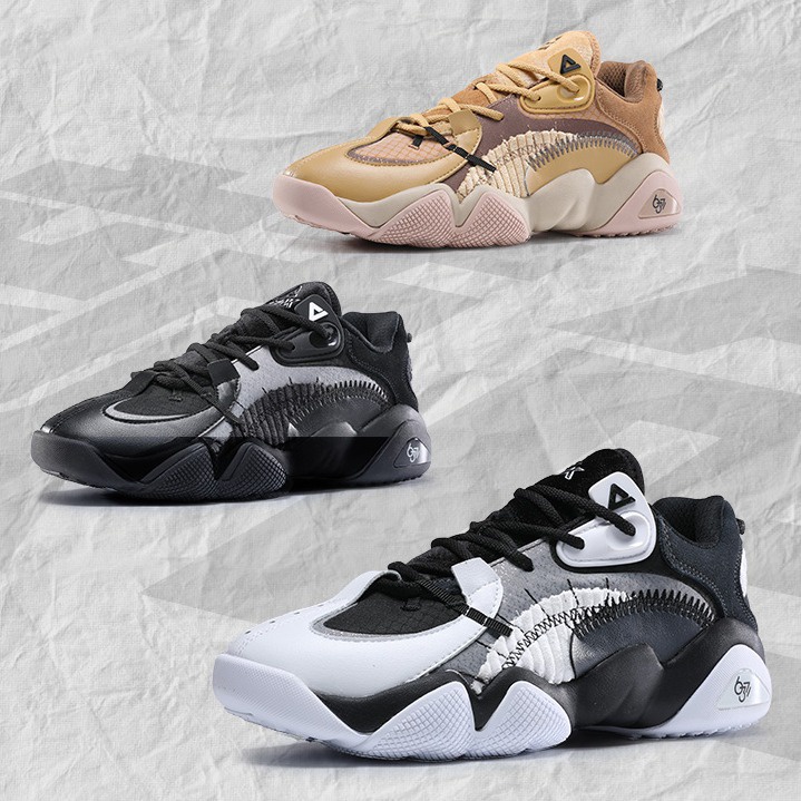 Giày Bóng Rổ Thể Thao Đường Phố  Peak Taichi 6371 Louvre  E14757E Ghi Trắng