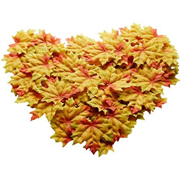 Set 50 lá phong nhân tạo xinh xắn sống động dùng để trang trí