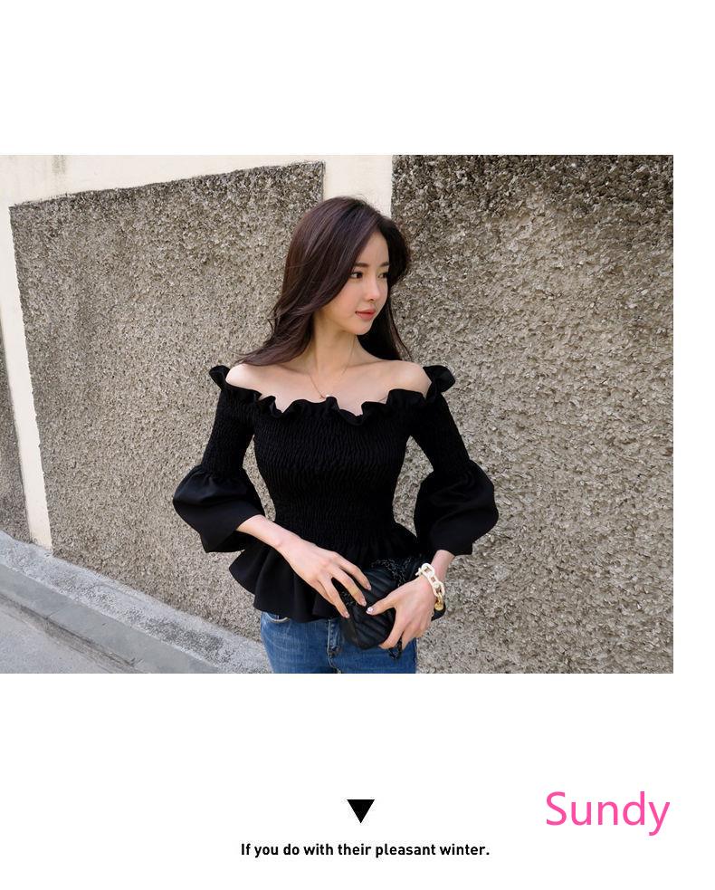 Áo Kiểu Trễ Vai Tay Loe Chất Chiffon Cho Bé Gái