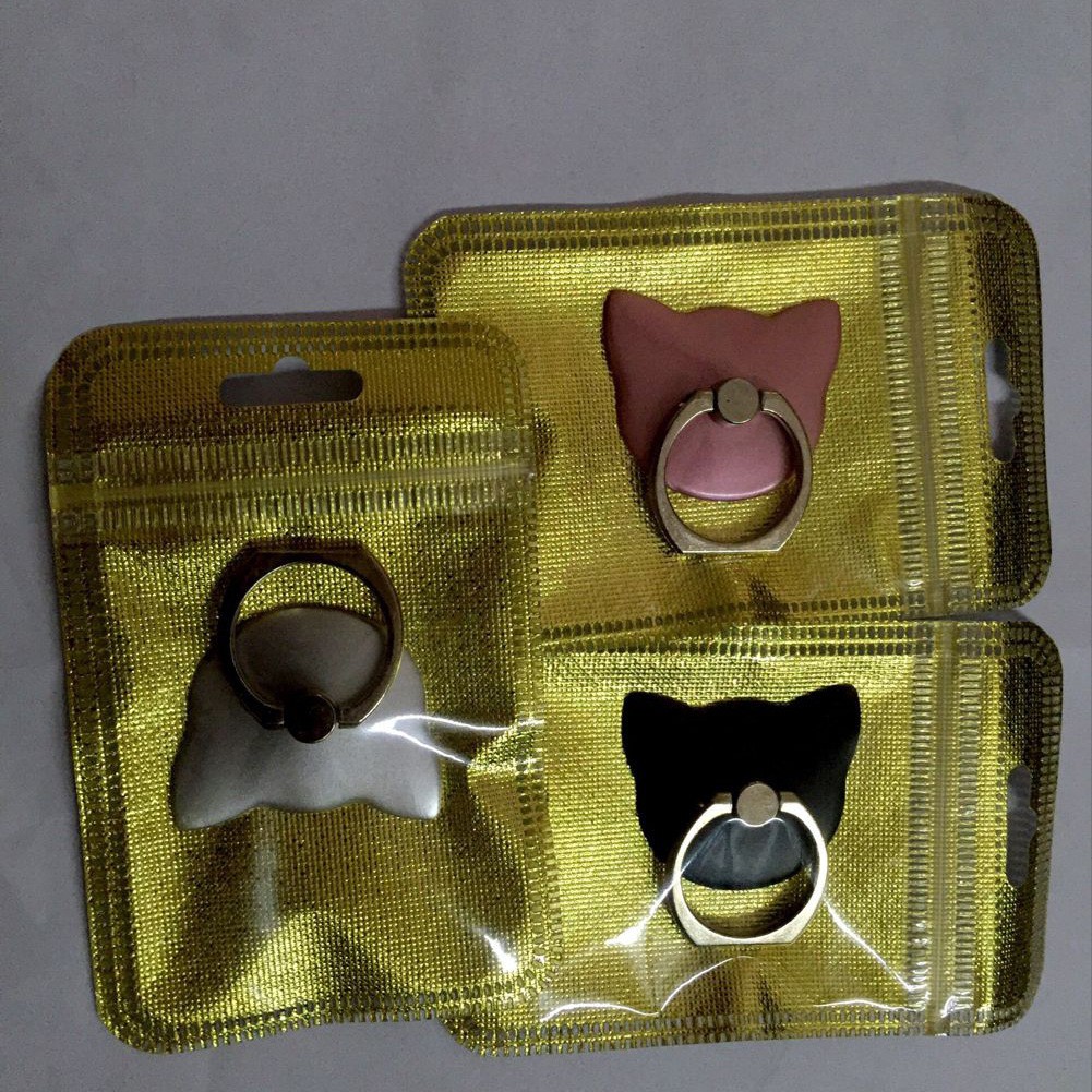 Nhẫn iring dán lưng điện thoại hình mèo dễ thương dễ dàng sử dụng