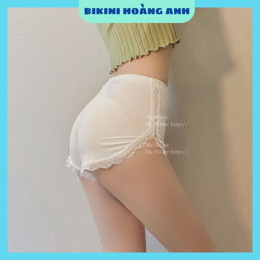 Quần Váy Nữ ❤️FREESHIP❤️ Quần Mặc Váy Nữ thiết kế gân tăm phối ren mềm mại mã 007
