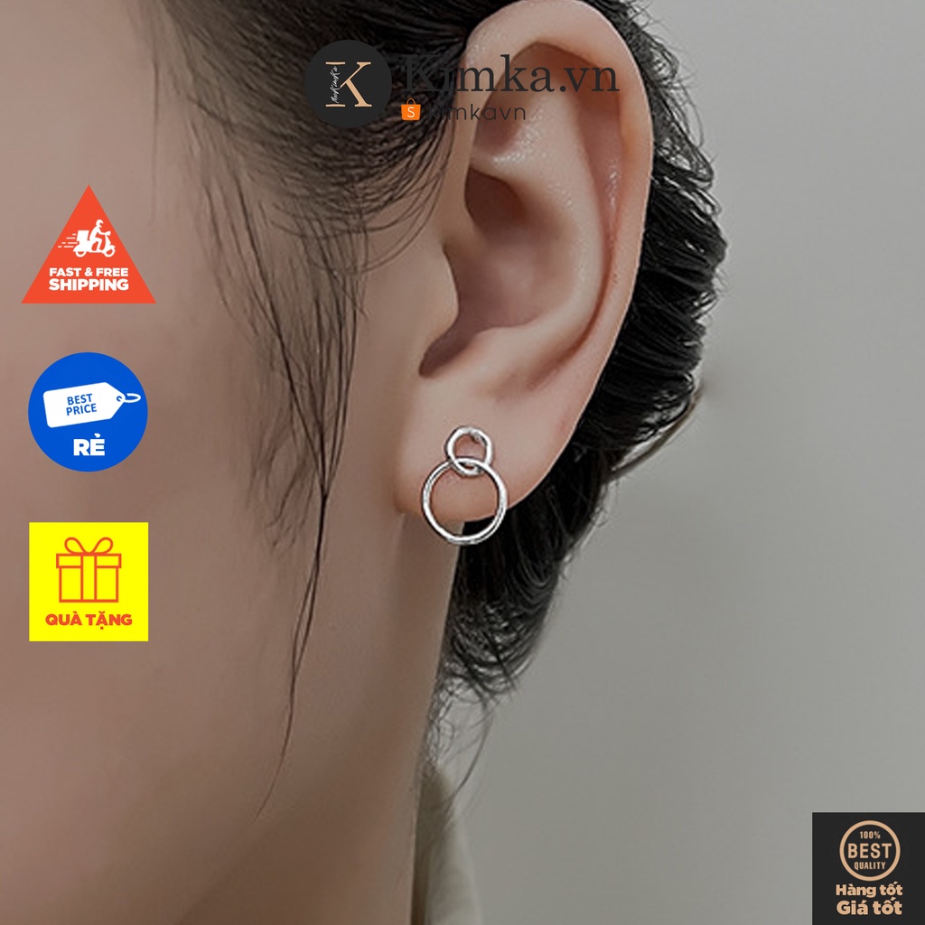 (0141) Khuyên Tai Mini Hình Học Đơn Giản Cá Tính