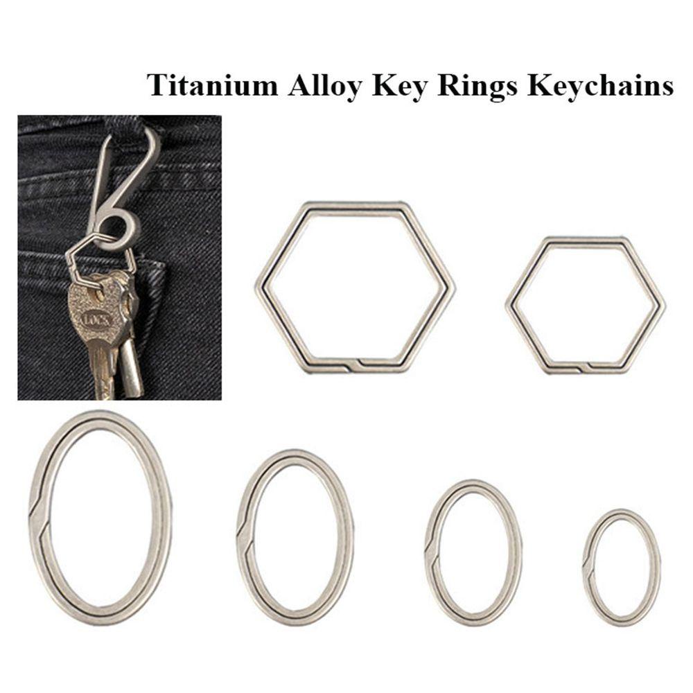 Set 2 Móc Chìa Khóa Bằng Hợp Kim Titan Siêu Nhẹ Chất Lượng Cao