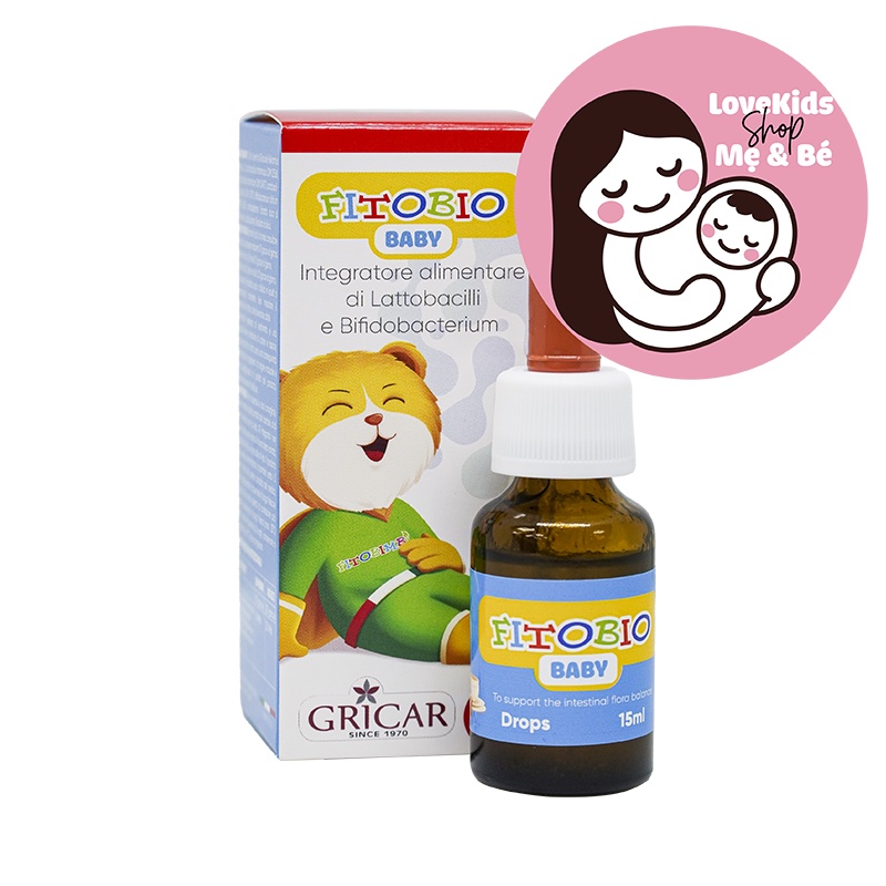 Men vi sinh - Fitobio Baby - Hỗ trợ giảm tiêu chảy,táo bón, đầy bụng, khó tiêu - Nhập khẩu trực tiếp từ Italia - Kèm quà