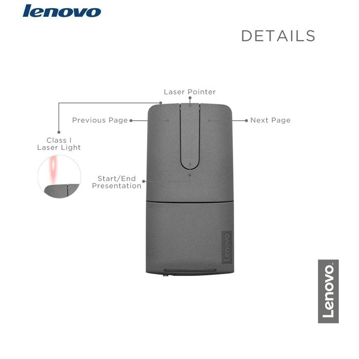 Chuột Không Dây Bluetooth Lenovo Yoga with Laser Presenter GY50U59626 | Hàng Chính Hãng