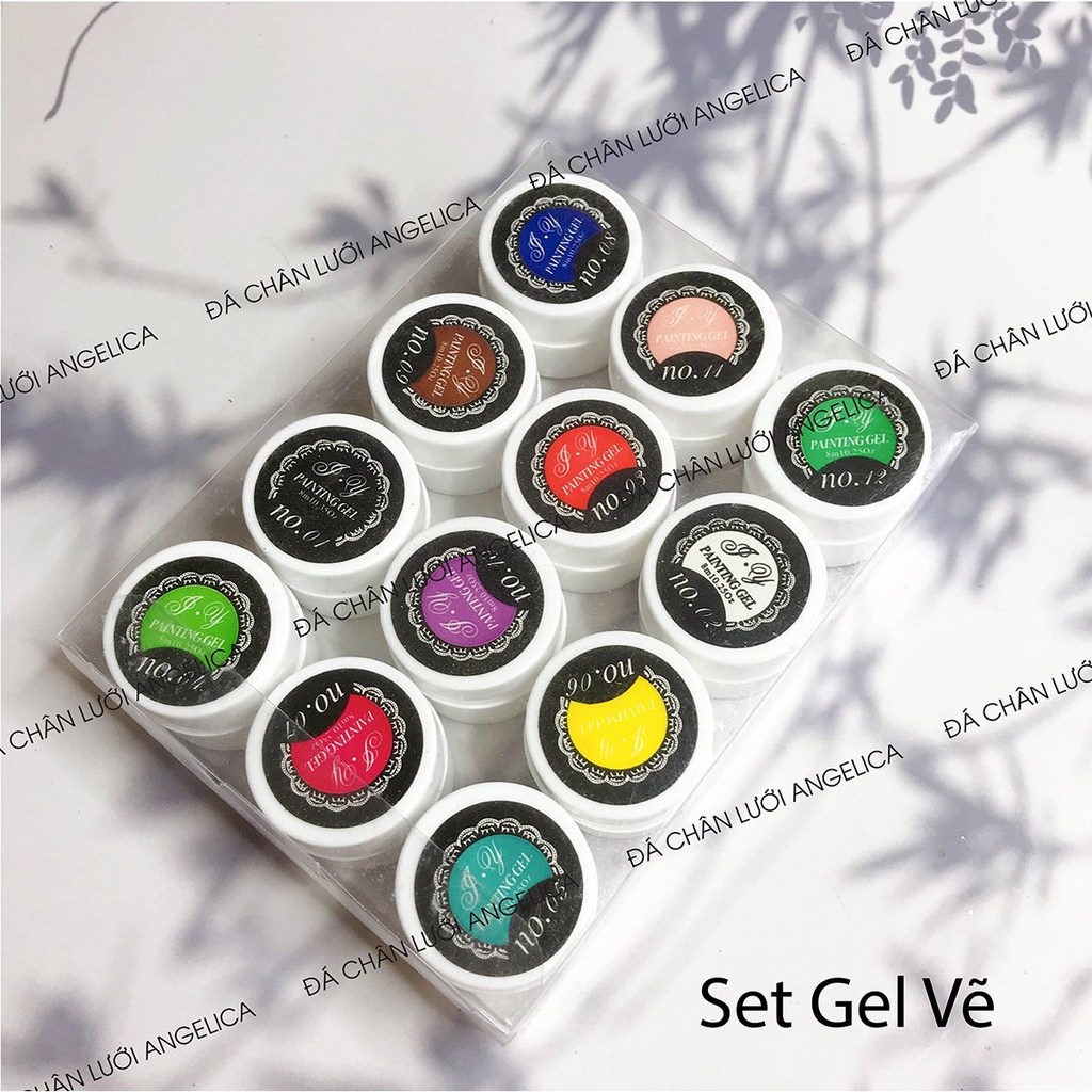 Set Sơn Gel Vẽ 12 Màu_Mã: SGV_ANGELICA