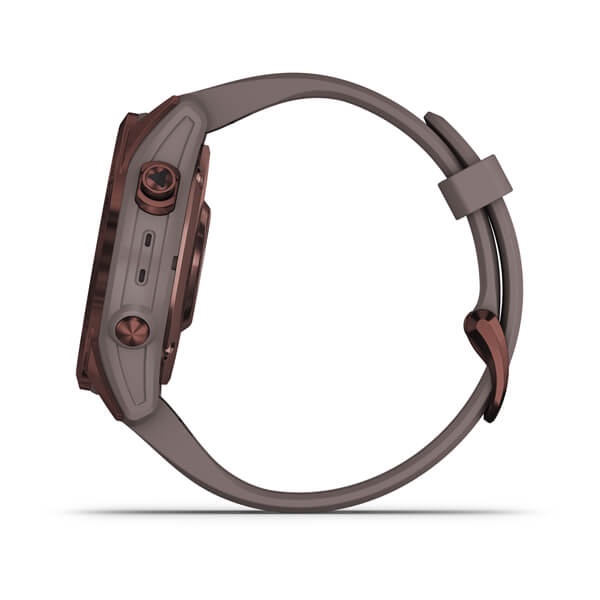 Đồng hồ thông minh Garmin Fenix 7S - Sapphire Solar, Dark Bronze Ti with Shale Gray Silicone Band