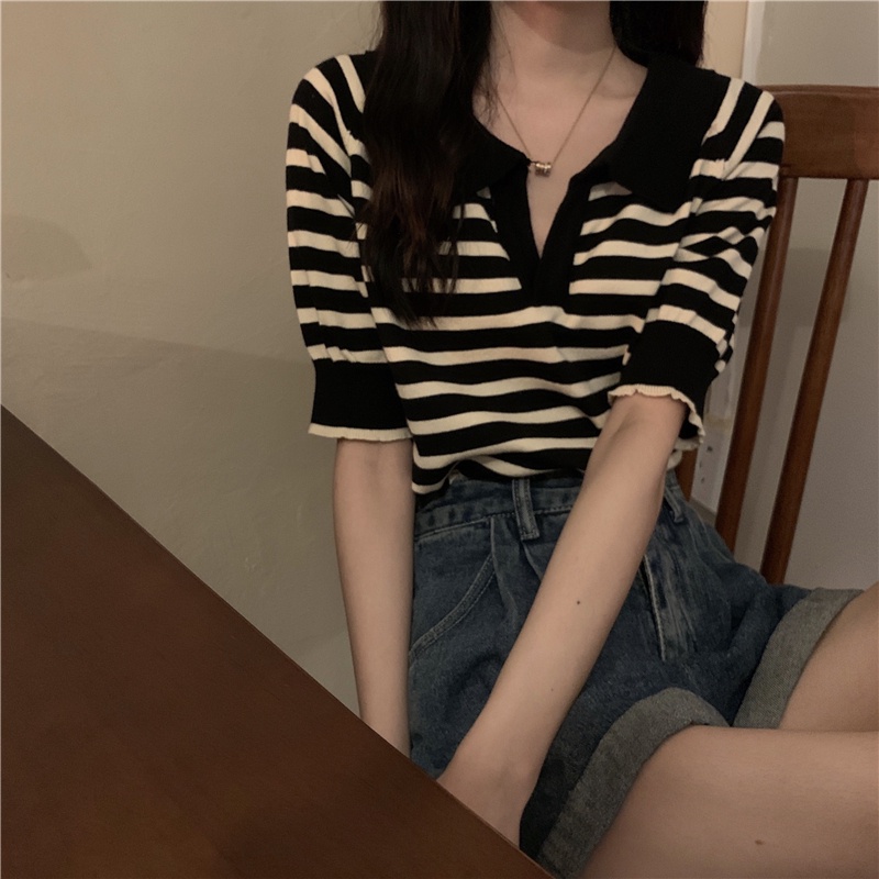 Áo thun polo ZHELIHANGFEI ngắn tay phong cách Hồng Kông thời trang mùa hè năm 2022