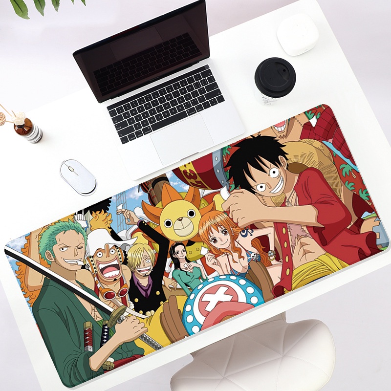 Lót chuột Anime,Lót chuột One Piece, Bàn di chuột 80x30 cm chống nước, chống bụi, di chuột êm