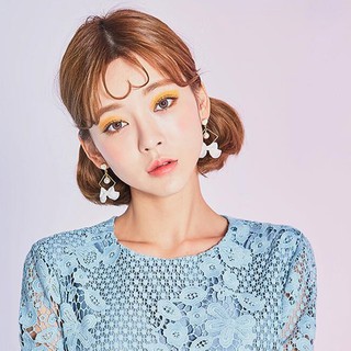 BF105 Khuyên tai Hàn nơ vải cao cấp Handmade