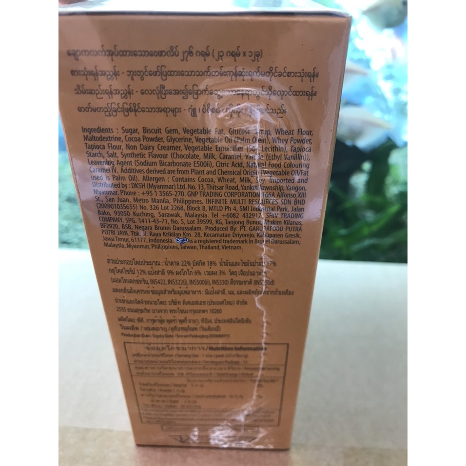 Bánh Gery Ống Sôcôla Crunch Roll Chocolate 276g (Hộp 12 cái x 23g vàng)