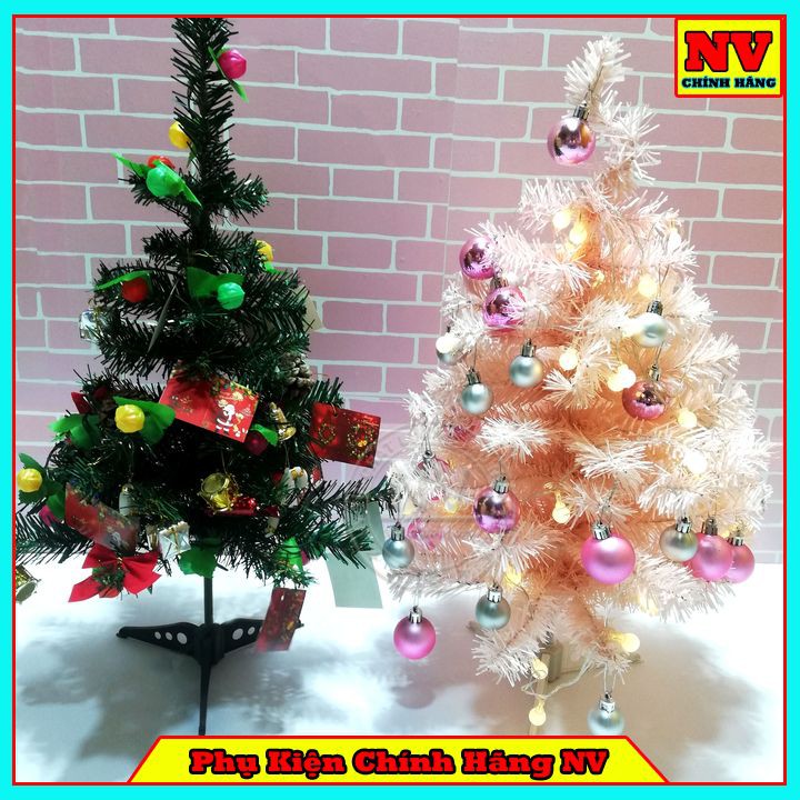 Cây Thông Noel 60CM Màu Hồng Full Phụ Kiện