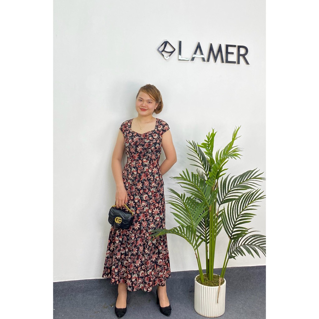 Đầm Maxi LAMER Cổ Vuông L63M21H026