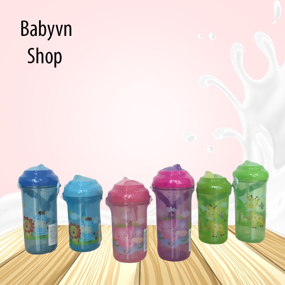Bình nước có dây deo cho bé 420ML HC419 - RABBIT - HACO BABY - BABY VN