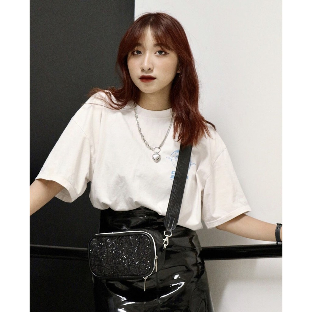 Túi mini đeo chéo nữ đẹp nhũ kim tuyến giá rẻ đi chơi da PU cao cấp có khóa Túi xách MINI BAG TMN100