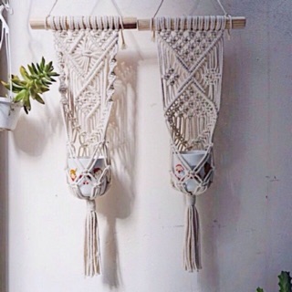 Bộ 2 treo cây Macrame (trang trí nhà cửa, quán cafe, homestay...)
