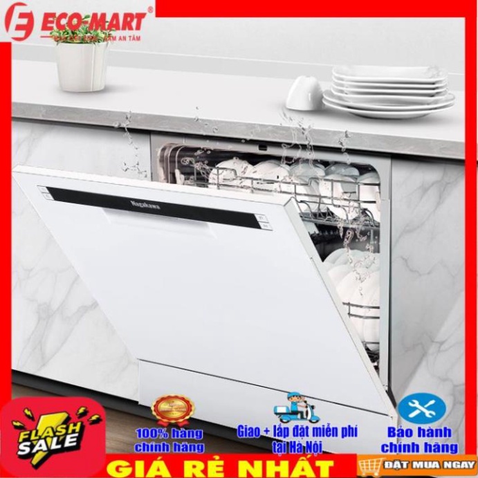 Máy rửa bát 8 bộ cao cấp Nagakawa NK8D61M - Bảo hành 2 năm - Made in Malaysia Hàng chính hãng