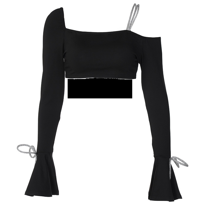 Áo Croptop Trễ Vai Tay Dài Thiết Kế Quyến Rũ Thiết Kế Mới