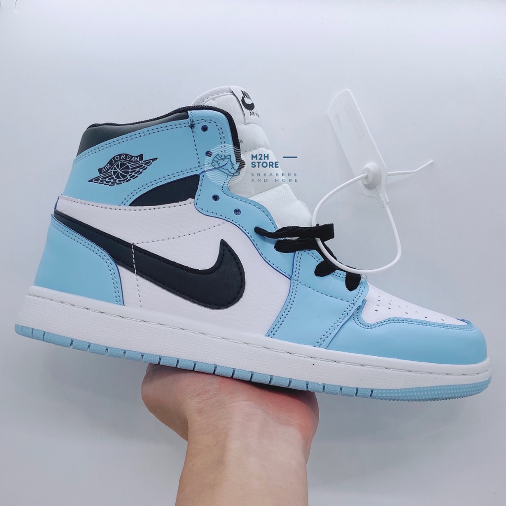 Giày Thể Thao Nam Nữ Sneaker Air Jordan 1 Cổ Cao University Blue Full Size | BigBuy360 - bigbuy360.vn