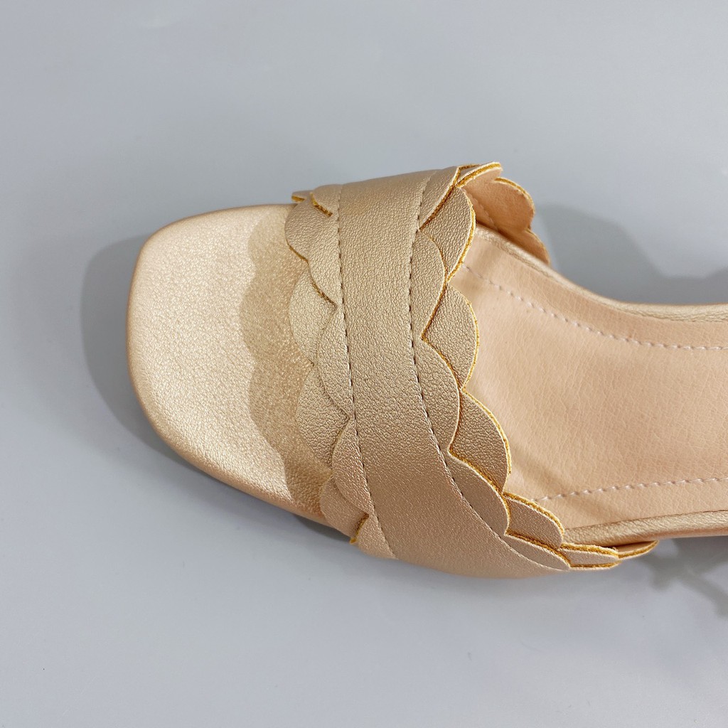Giày sandal cao gót nữ GÓT XINH GD5 da mờ trụ vuông cao 5cm