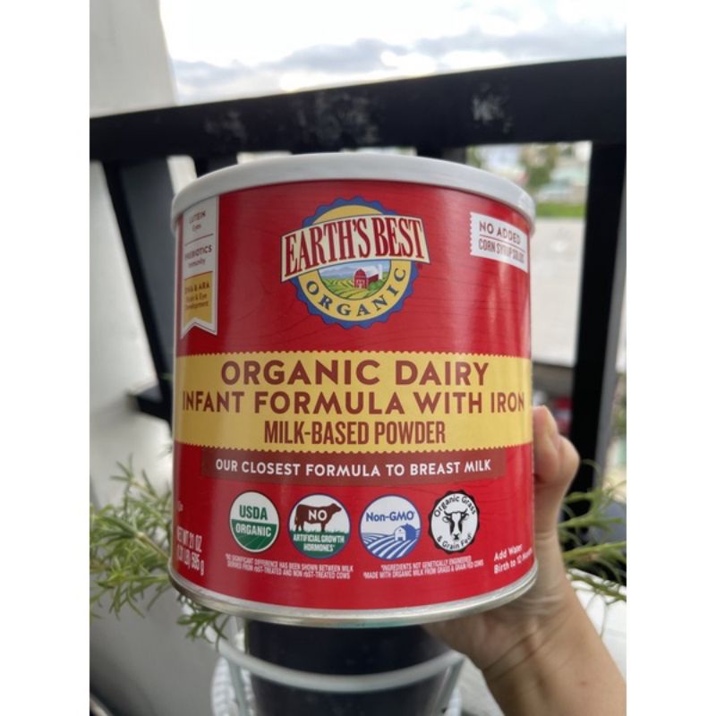 Sữa Earth'best đỏ 0-12 tháng 595g