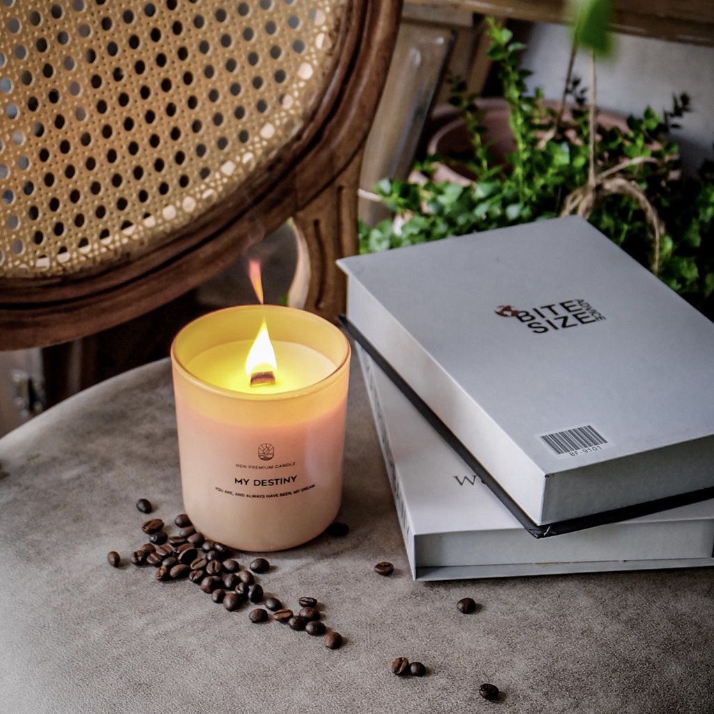 Nến Thơm NEN My Destiny - Ấm Áp Vị Kẹo Bơ Muối Đen 250g (AS1-NS)