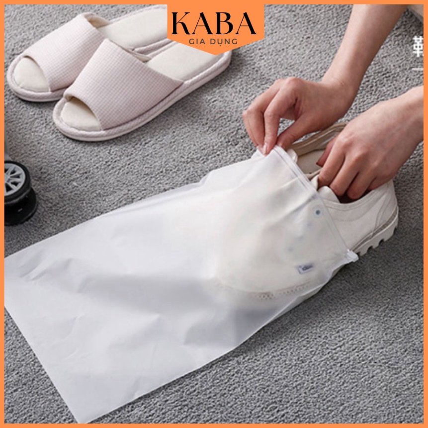 COMBO 10 Túi Zip Lụa Mờ Túi Nhựa PE Trong Suốt Đựng Quần Áo Giày Dép Phụ Kiện Đồ Đạc Đa Năng KABA