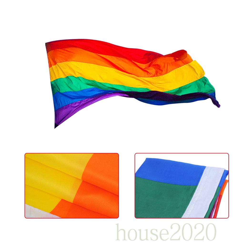 Lá cờ cầu vồng LGBT nhiều màu sắc kích thước 2020 90x150cm