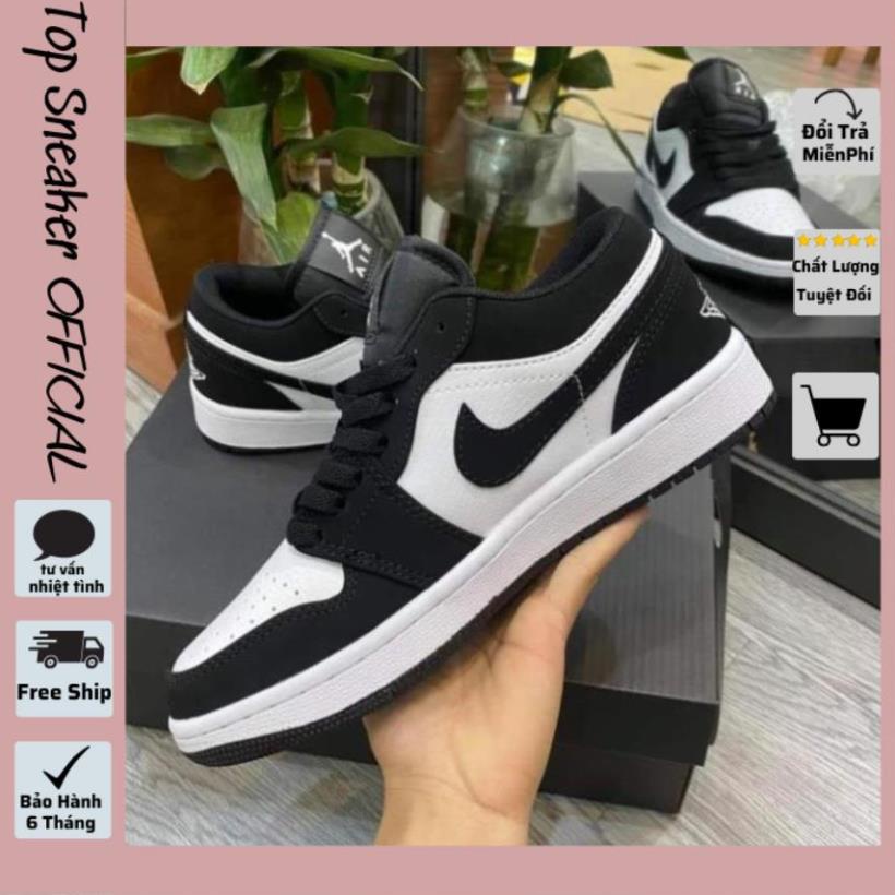 Giày Sneaker jordan 1 panda thấp nỉ Giá Rẻ,Giày Nike Air Jordan Panda Cổ Thấp Bản Da Nỉ Đi Học Đi Chơi