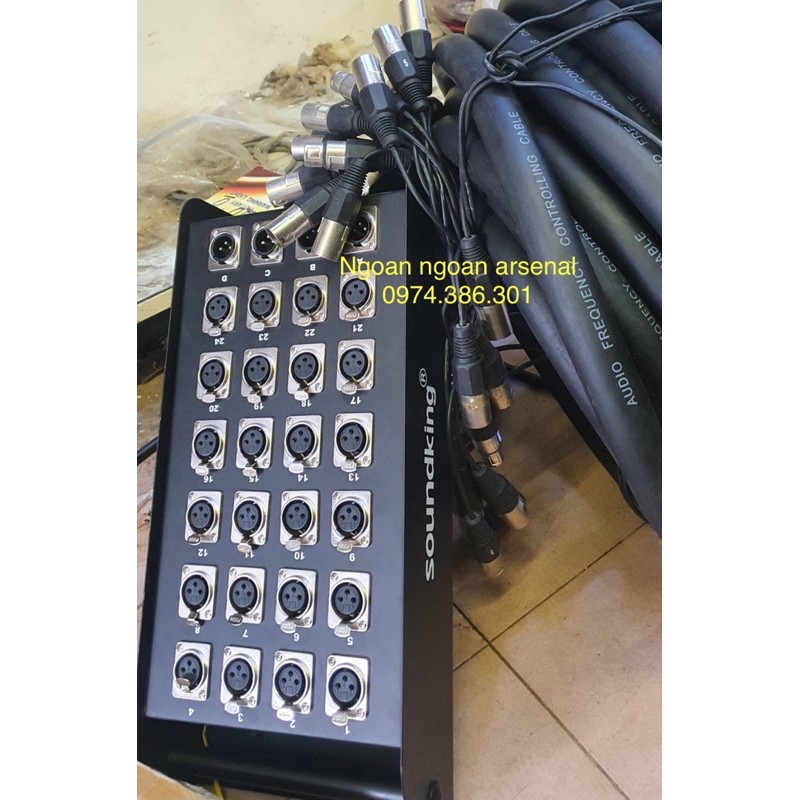 hộp đấu nối cáp link 24 đường 20m nhập khẩu hãng Soundking