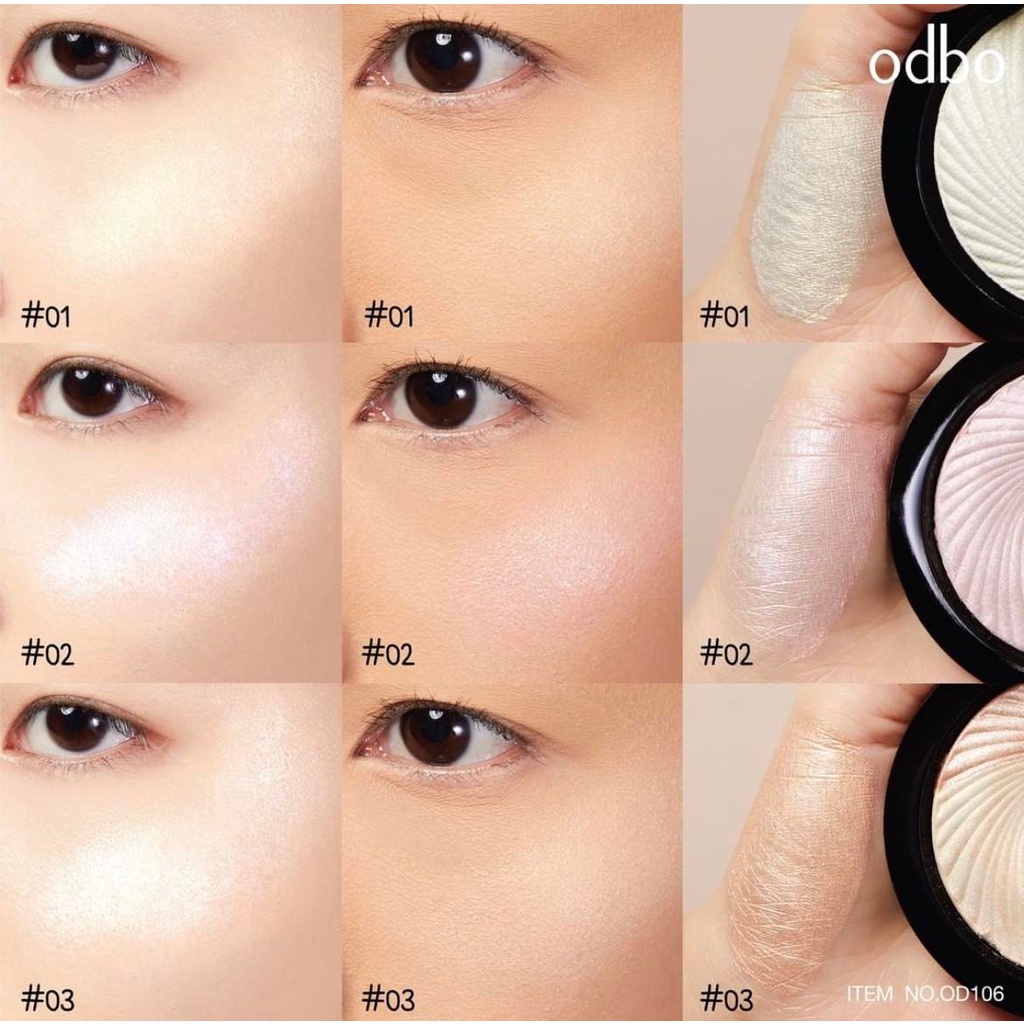 [Thái Lan] Phấn bắt sáng Odbo Vivid Baked Highlighter OD106