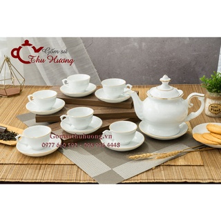 ấm chén Bát Tràng_Bộ bình trà Phú Quý vàng kim