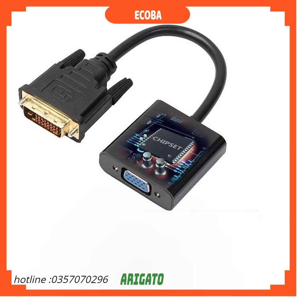 Cáp chuyển đổi DVI 24+1 sang VGA Female ARIGATO Đảm Bảo Chất Lượng ECOBA