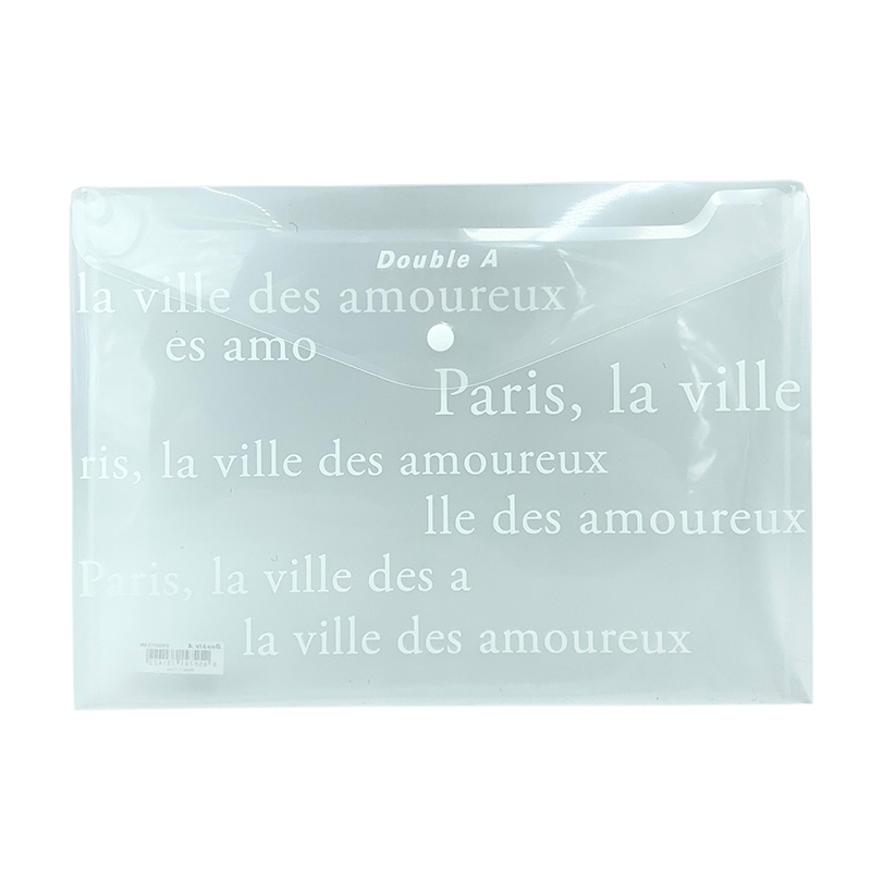 Combo 5 Bìa nút Double A nhiều màu sắc, cúc đóng thông minh (Túi Clear bag)