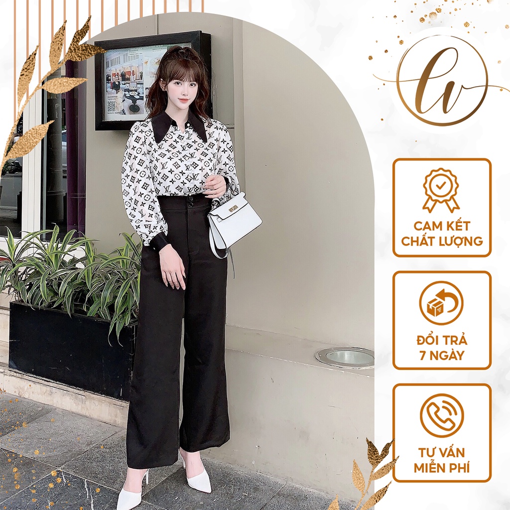 Áo sơ mi hoạ tiết, sang trọng chất vải lụa mềm mại thoáng mát - LL013