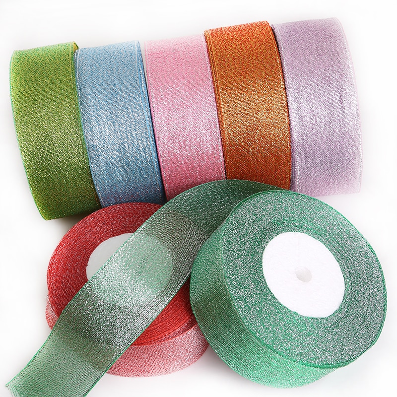 Cuộn dây ruy băng kim loại 23m 38mm trang trí tiệc cưới chất lượng cao