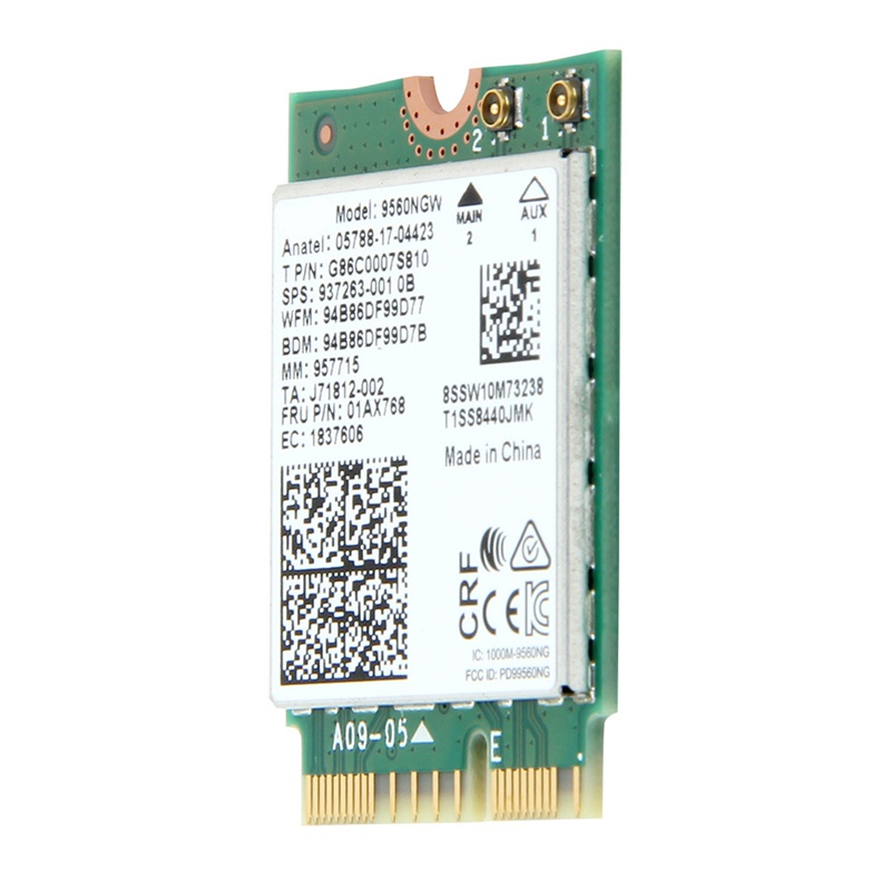 INTEL Thẻ Wifi Băng Tần Kép 1730Mbps AC 9560 Bluetooth 5.0 802.11Ac M.2 CNVI 9560NGW Để Bàn