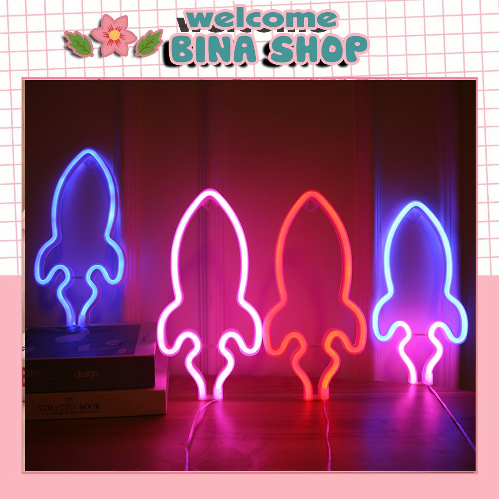 Đèn neon led trang trí phòng - decor phòng ngủ - BinaShop -  Tặng kèm pin - Chủ đề vũ trụ