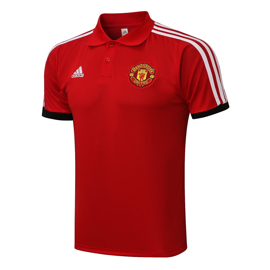 Áo Thun Đá Bóng Cổ Polo Số 21-22 MU Red