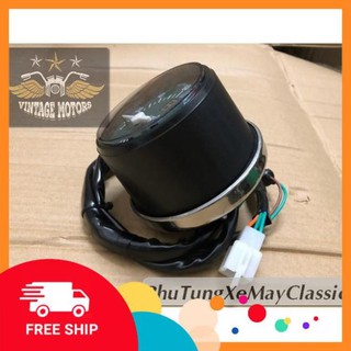[New] ĐỒNG HỒ XE MÁY CLASSIC - đồng hồ báo số, báo km độ Cafe Racer Tracker CG125 SU GN125 CD 67 WIN -PTVT