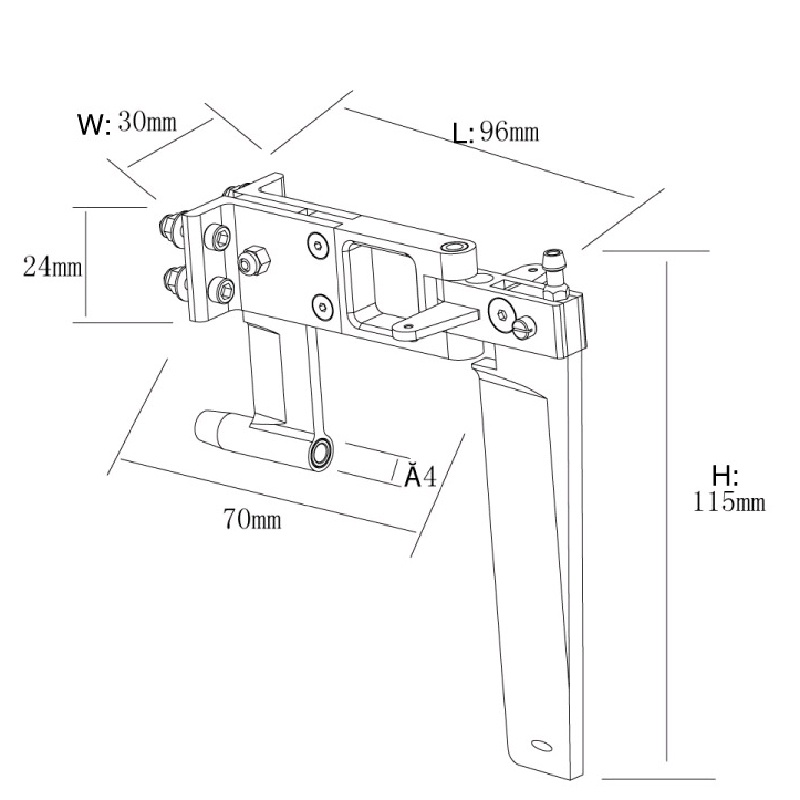 Bộ dao lái 110mm kèm ụ chân vịt 4mm cho tàu mô hình RC Boat