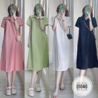 Bigsize đầm cổ trụ d1040