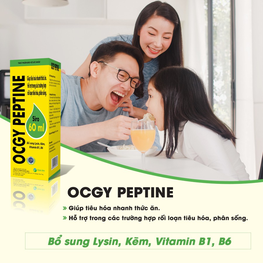 Siro hỗ trợ tiêu hóa Ocgy Peptine hộp 60ml Hàng Chính Hãng Công Ty