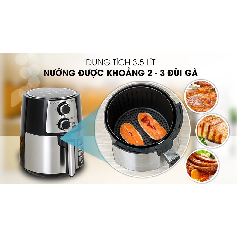 Nồi chiên không dầu Sharp KF-AF42MV-ST 3.5 lít